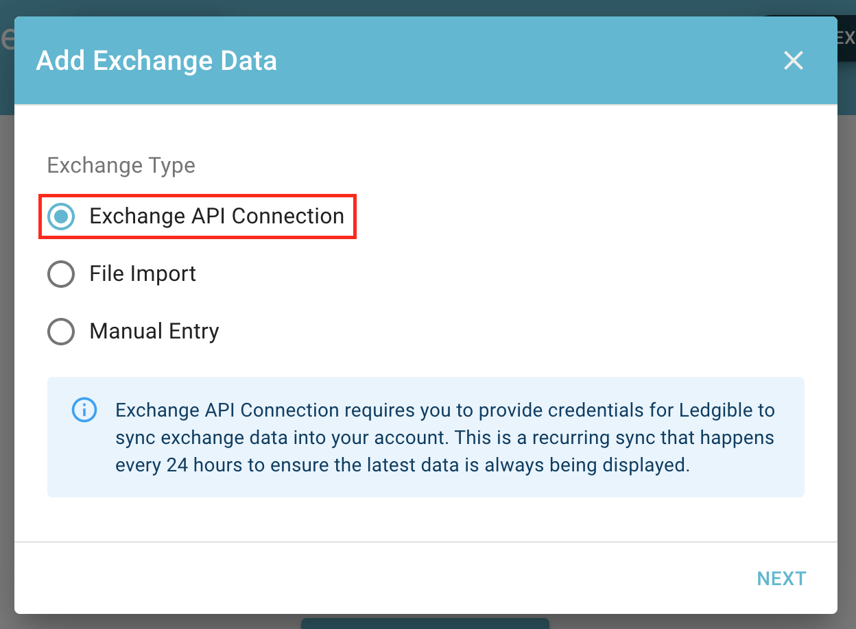 Adding a Coinbase Pro Exchange – Ledgible